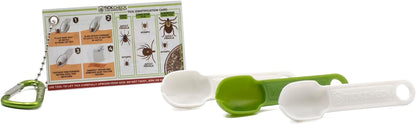 Tick Remover Spoon - 3 Pack of Lightweight Tick Remover Tools with Free Tick ID Card & Carabiner (1 Set of 3 Spoons)